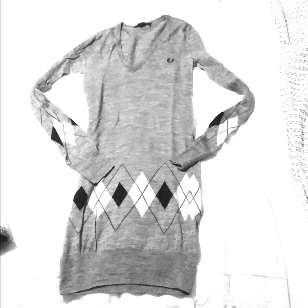Lightweight grey tunic sweater